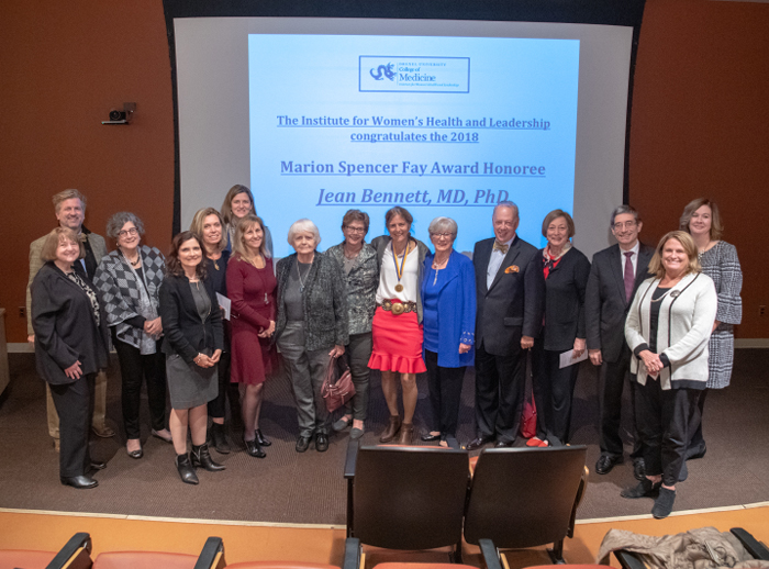 Honored faculty, IWHL leaders and Jean Bennett, 2018 Marion Spencer Fay Honoree