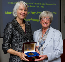 Julie Overbaugh, PhD, 2011 Marion Spencer Fay Award Recipient and Institute Director Lynn Yeakel